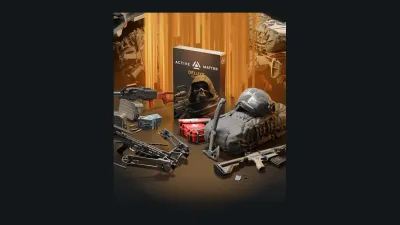 Deluxe Edition contents showing a quad bike, robot dog and scout drone
